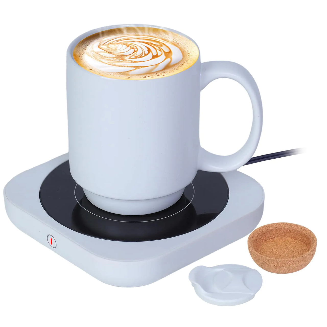 Coffee Mug Warmer & 15oz Ceramic Mug – Smart Auto-Off
